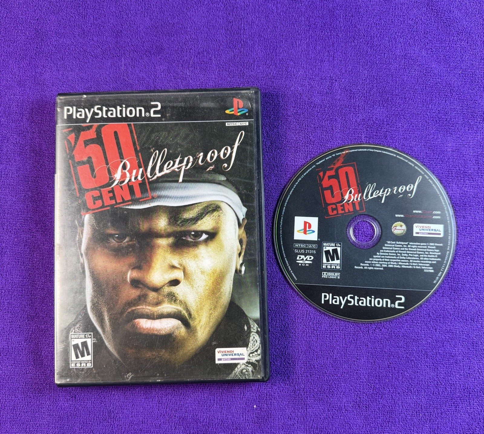 50 Cent Bulletproof Sony PlayStation 2 Ps2 NO MANUAL
