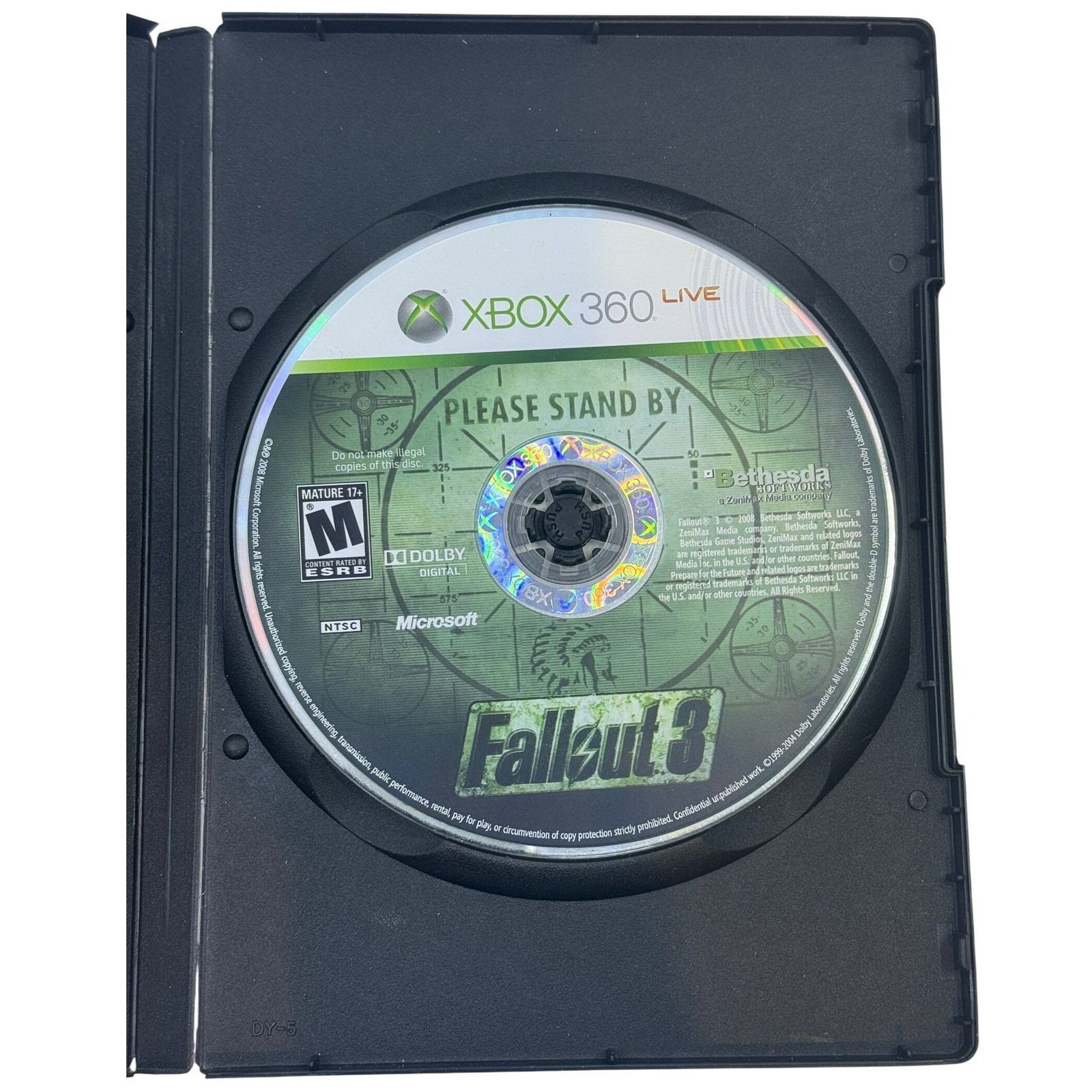 Fallout 3 Video Game for Xbox 360 Live Mature 17 Plus M ESRB Rated