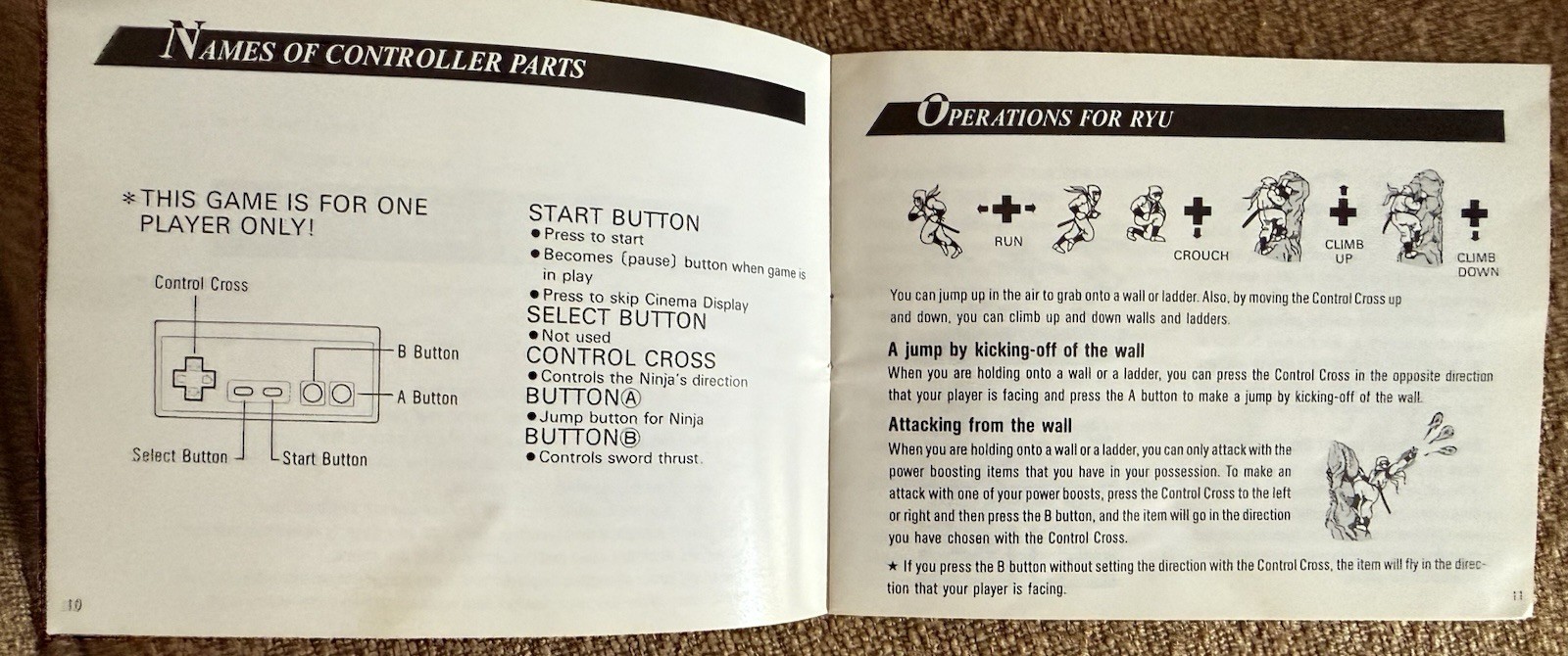 CIB Ninja Gaiden II 2 (Game, Box, Instruction Booklet) – 1st Print Error