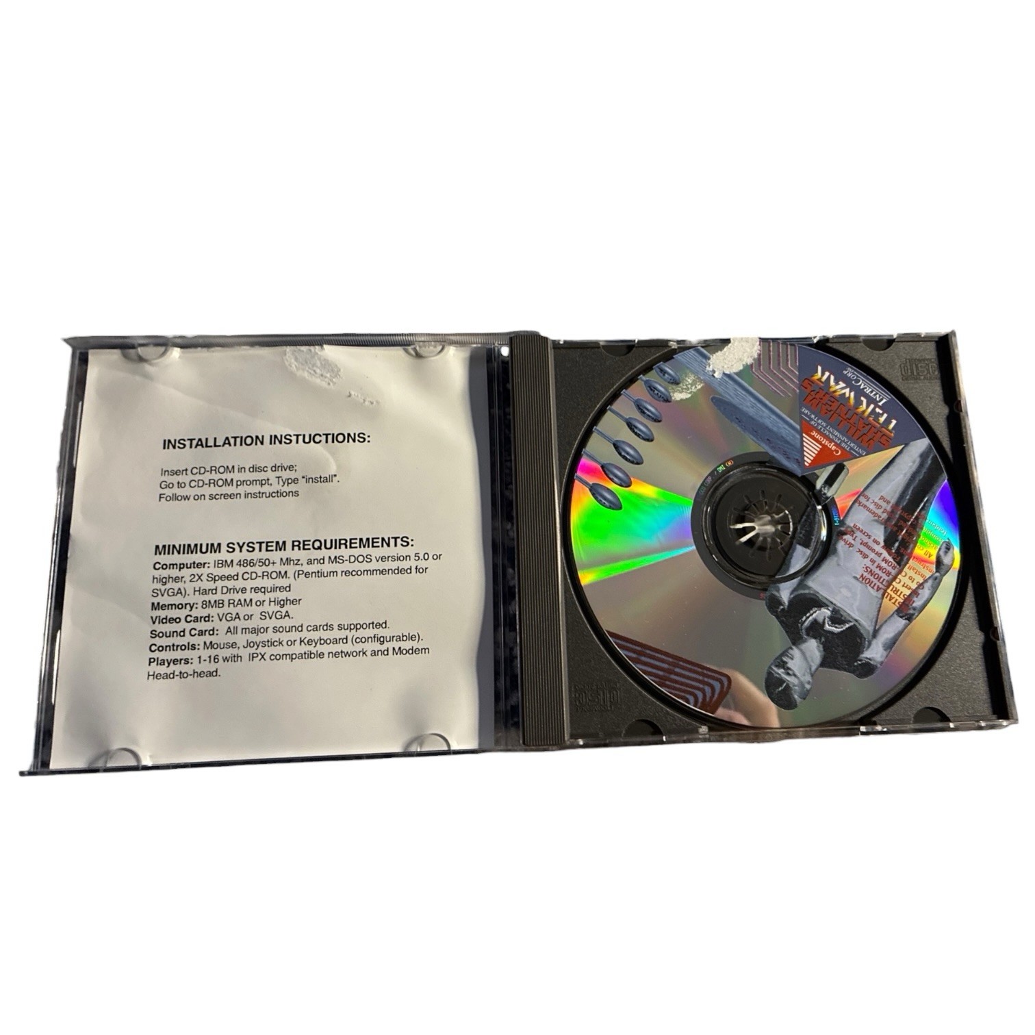 Capstone William Shatner’s TEK WAR (IntraCorp, 1995) — PC CD-ROM W/Case Vintage