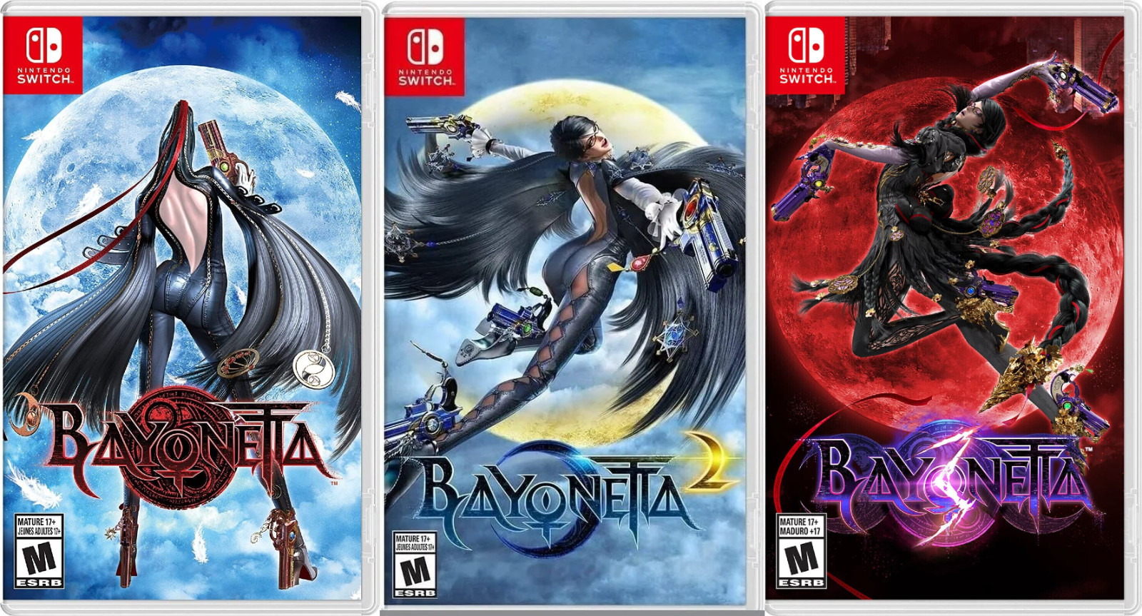 Bayonetta 1 + 2 + 3 Trilogy – Nintendo Switch Factory Sealed Bundle