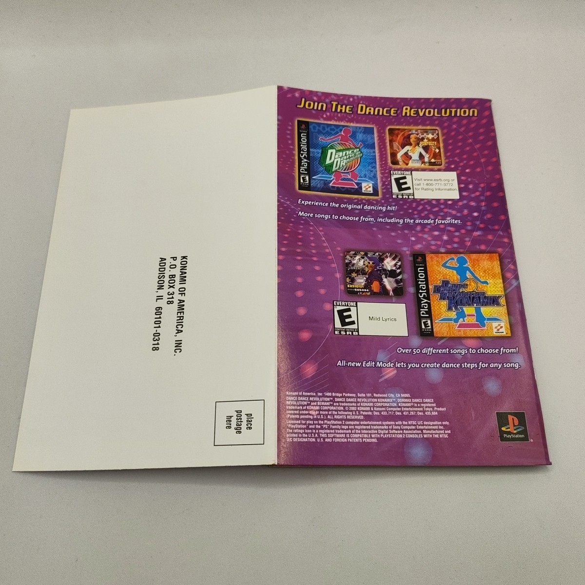 DDRMAX Dance Dance Revolution PlayStation 2 PS2 Complete Manual Reg Card Tested