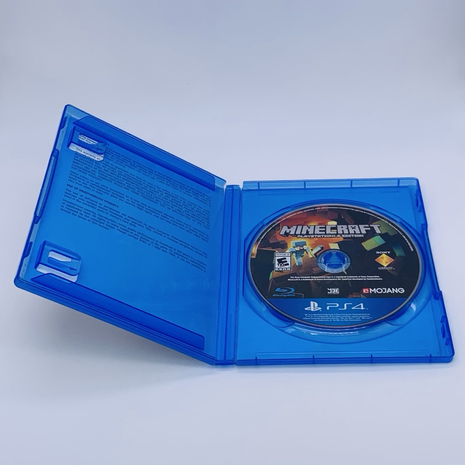 Minecraft PlayStation 4 Edition PS4, 2014 Mojang – No Manual Cracked Case Tested