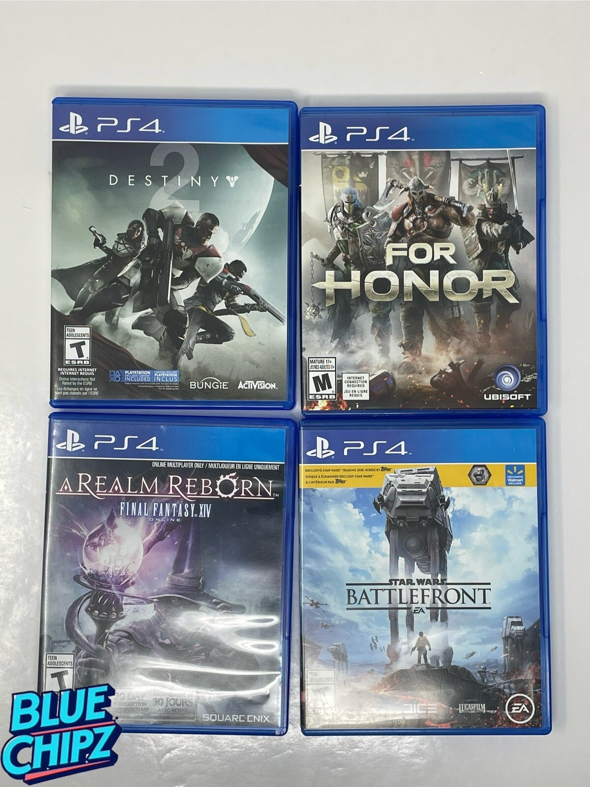 Lot Of 4 PlayStation 4 Games, Star Wars, Destiny 2, For Honor, Final Fantasy.￼