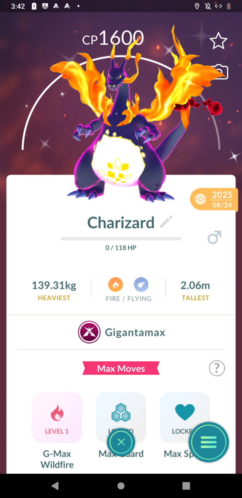 Pokémon Shiny Gigantamax Charizard | PTC Go 80k Dust