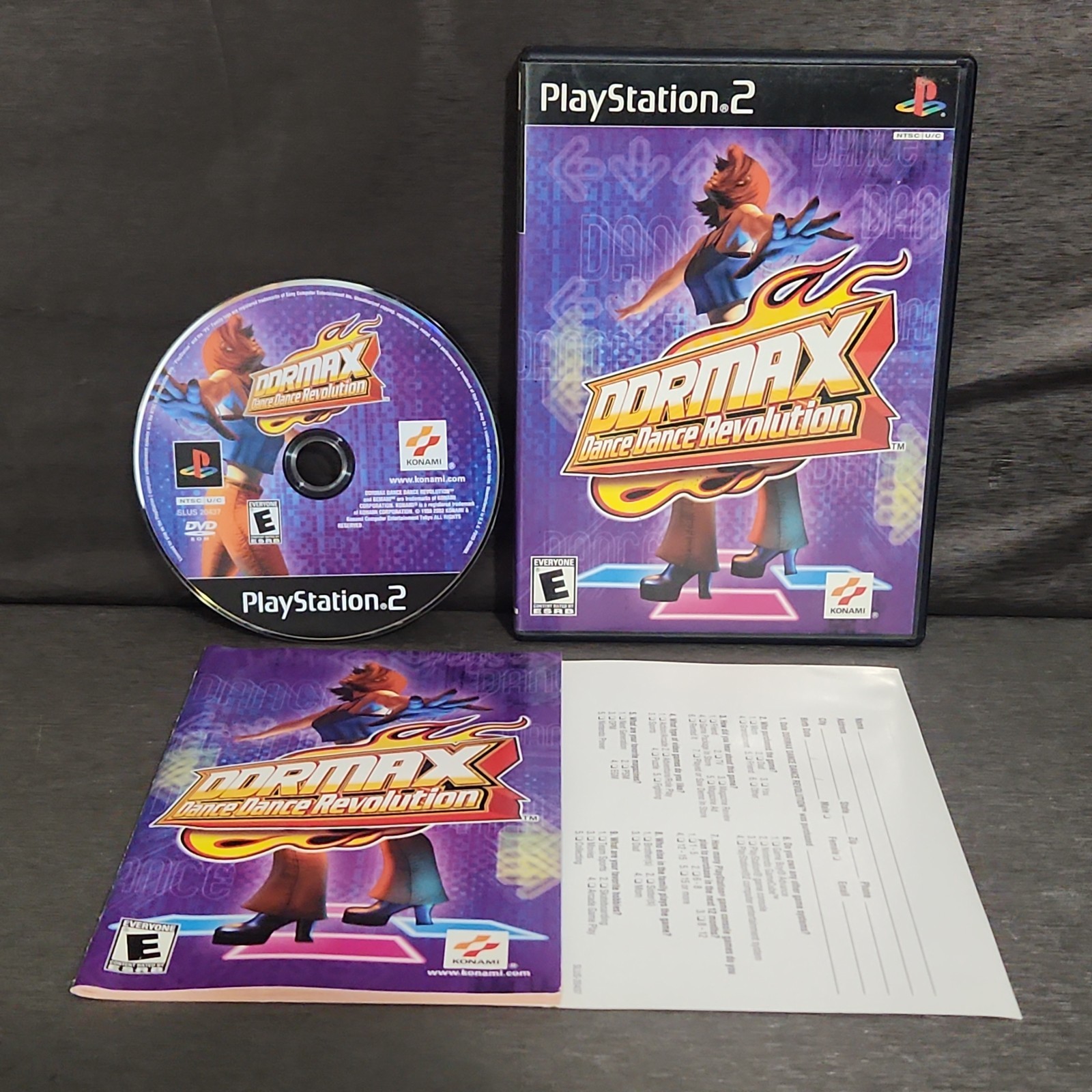 DDRMAX Dance Dance Revolution PlayStation 2 PS2 Complete