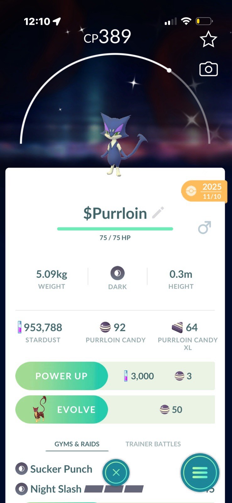 ✨Purrrloin shiny TRADE✨ Pokémon GO Action & Adventure Android iOS