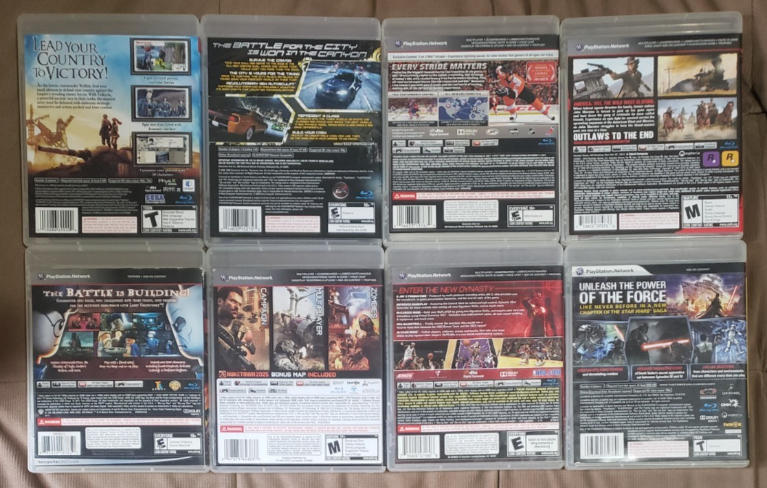 Sony PlayStation PS3 Games Lot Bundle – 16 Games