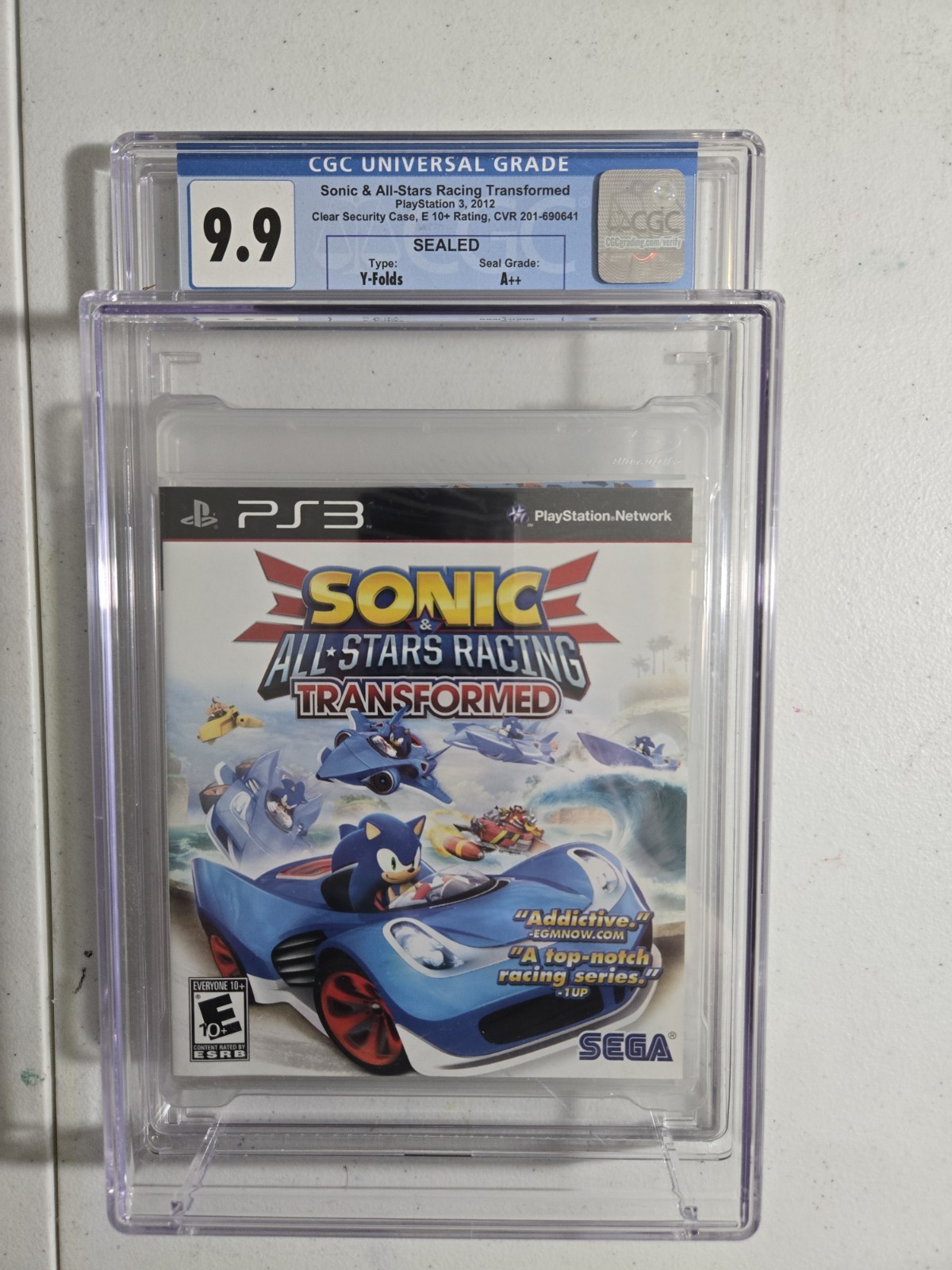 Sonic & Sega All-Stars Racing Transformed (Sony PS3, 2010) GRADED CGC 9.9 A++