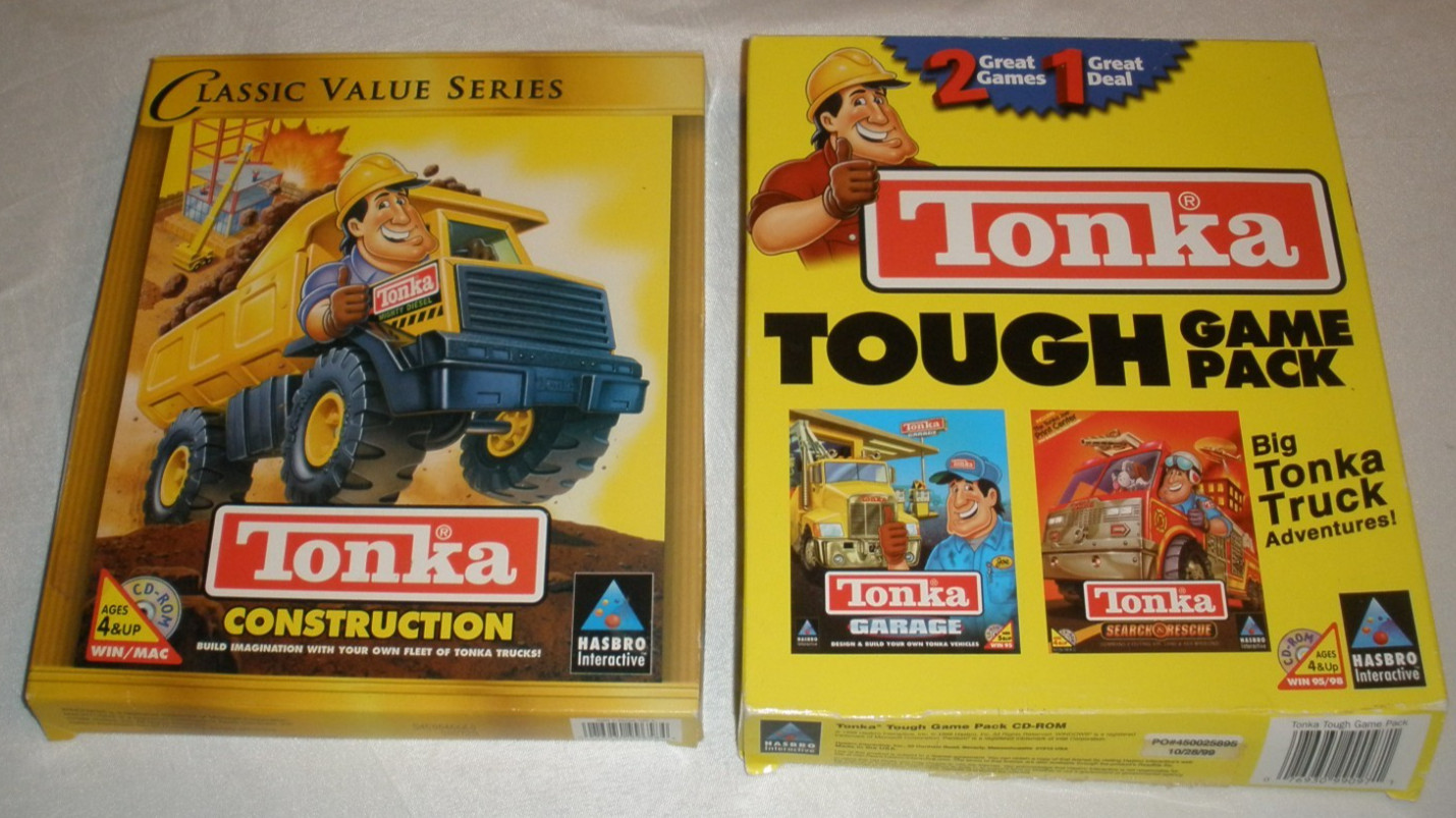 Set of 3 Tonka PC Games Construction Garage Search & Rescue NOT tested