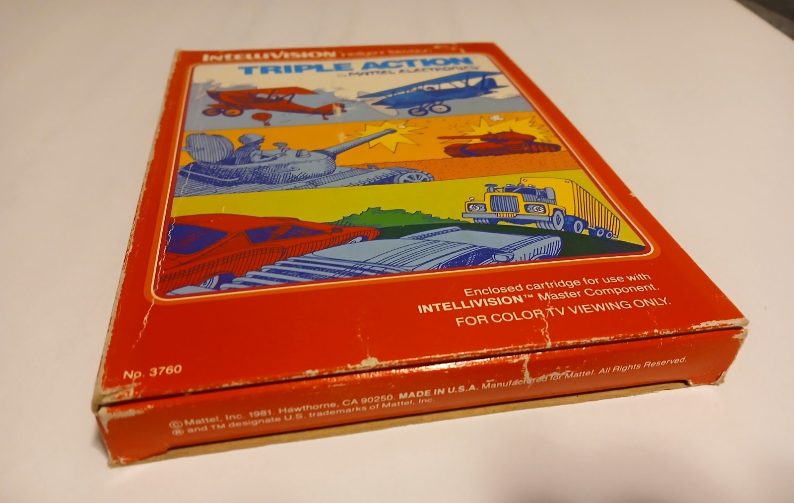 Triple Action Intellivision CIB Complete in Box w Overlays Tested Works