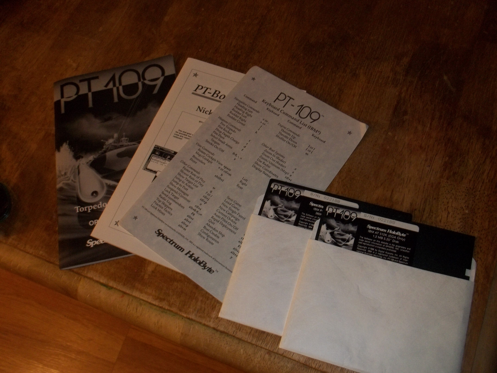 IBM Game 1987 Computer Game PT 109 – Torpedo Boat Simulation Game and Manuals