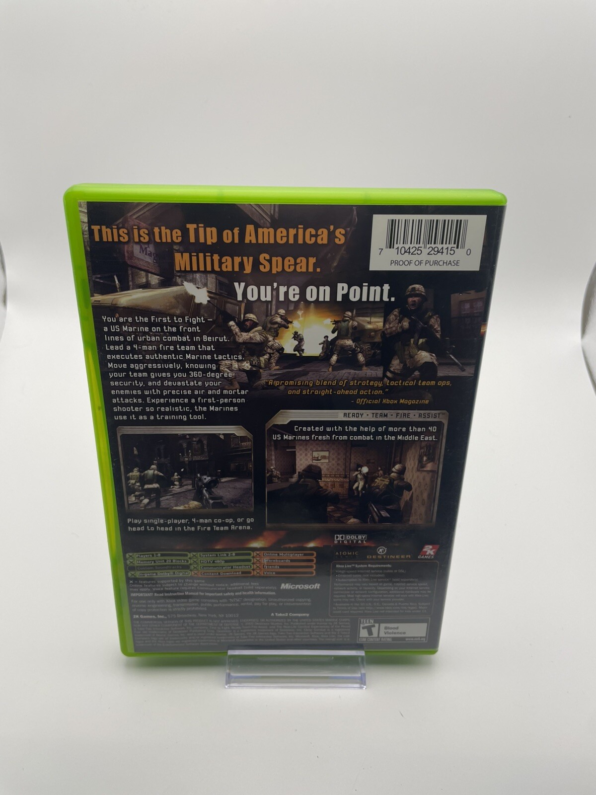 Close Combat: First to Fight (Microsoft Xbox, 2005) TESTED