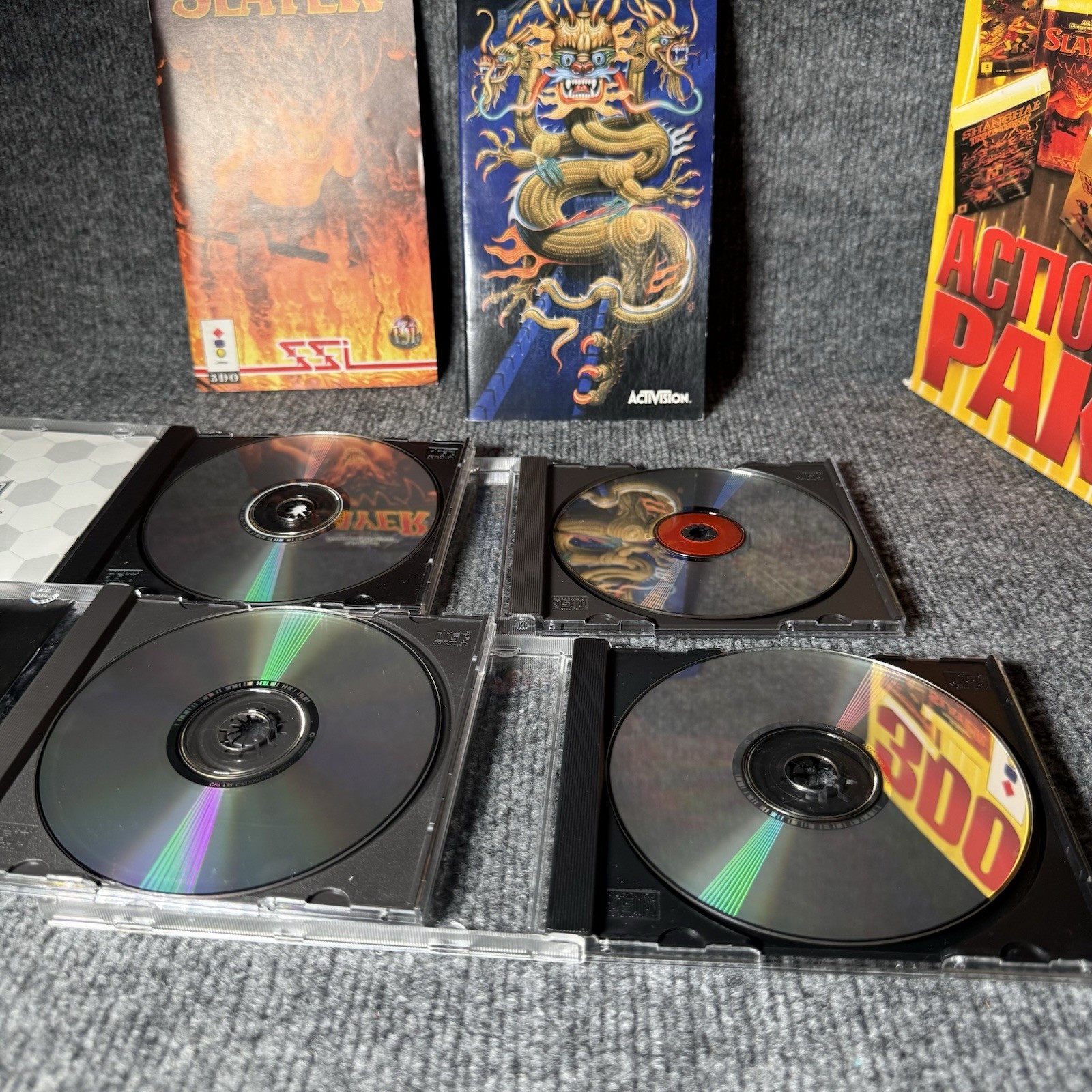 Panasonic 3DO Action Pak Dragon’s Lair, AD&D Slayer, GEXW/ Manuals * Nice Shape
