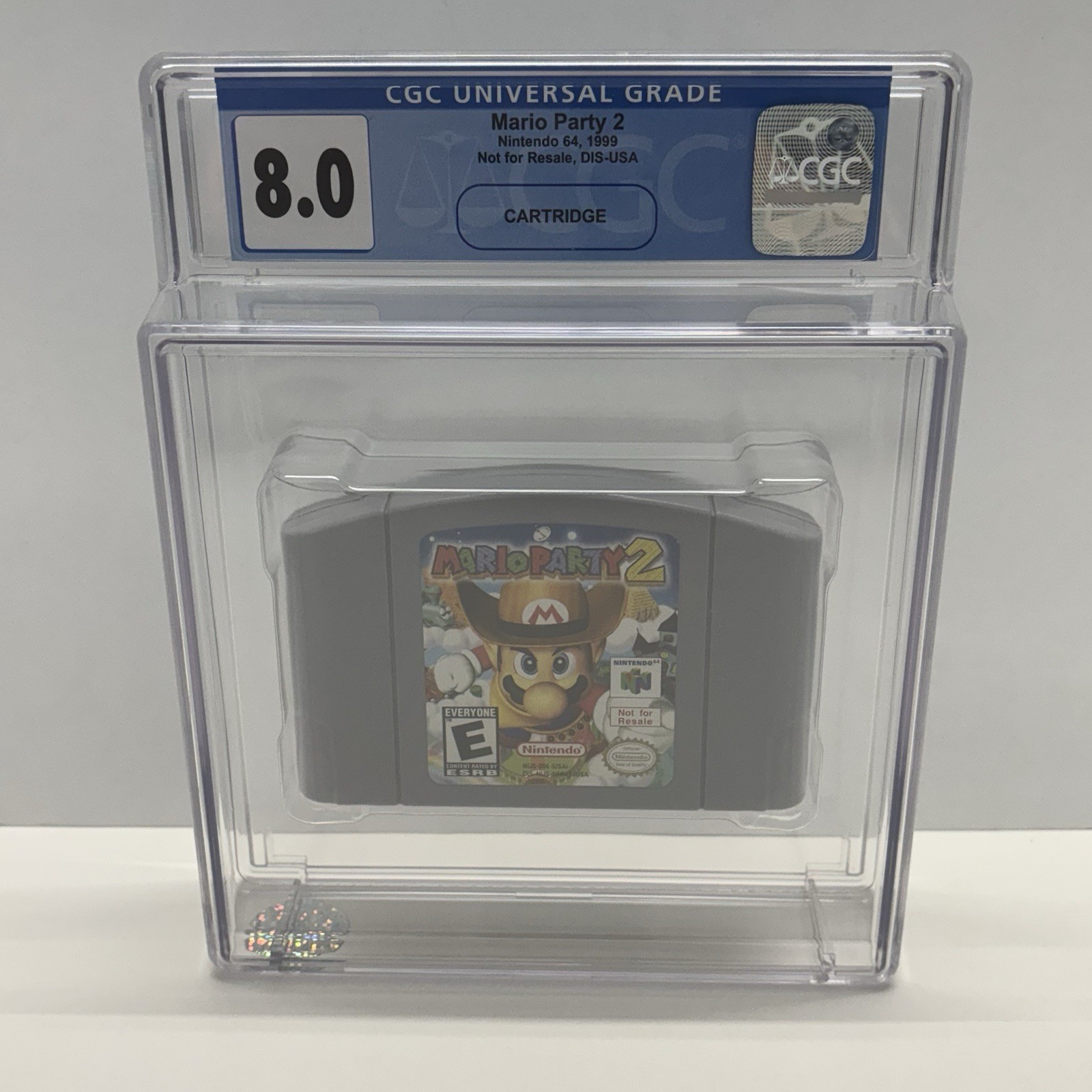 Mario Party 2 NFR Not For Resale Nintendo 64 N64 CGC Graded 8.0 Kiosk Store Demo