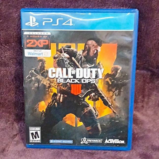 Activision Call of Duty: Black Ops 4 PS4 M Mature Shooter Case Manual