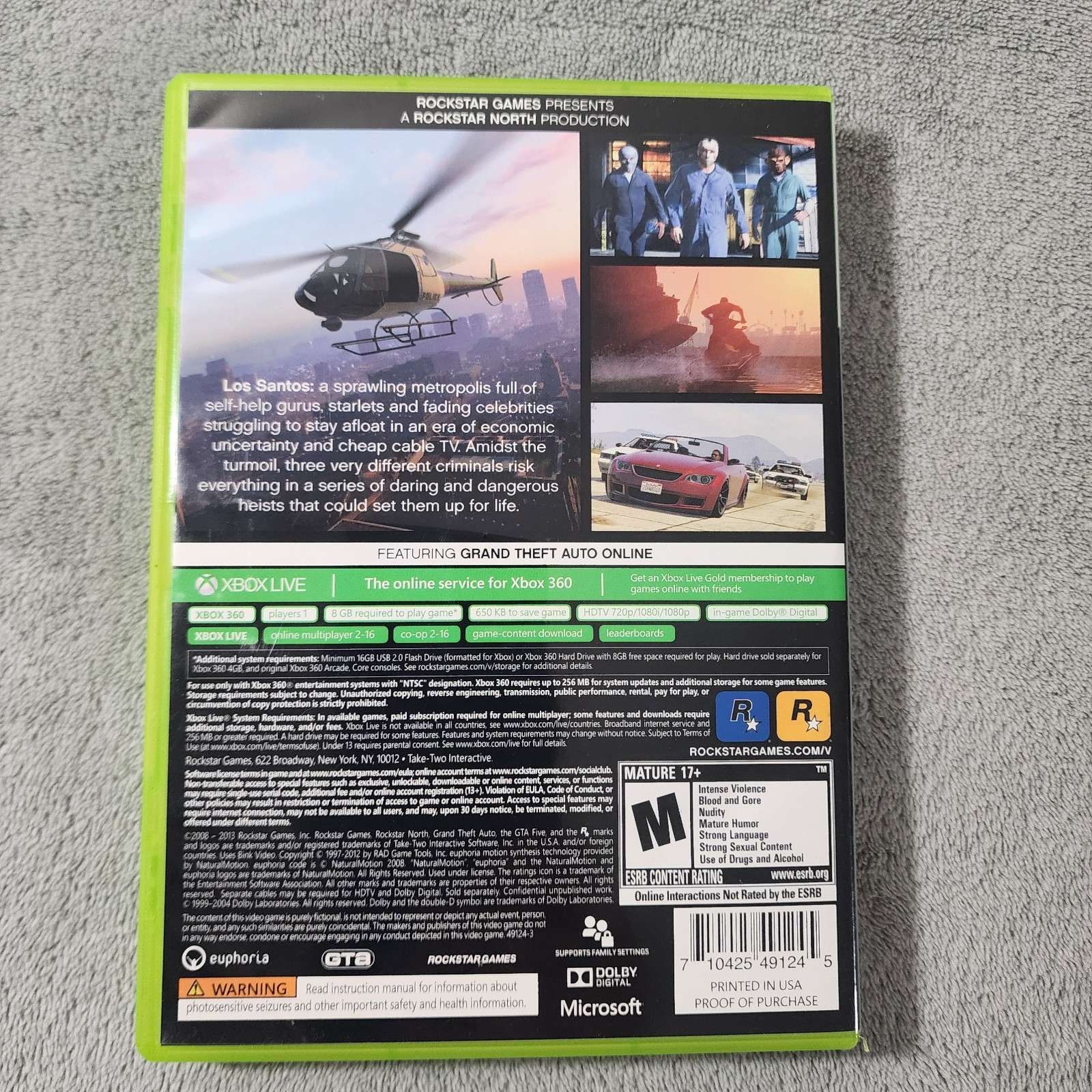 Grand Theft Auto V (Microsoft Xbox 360, 2013)