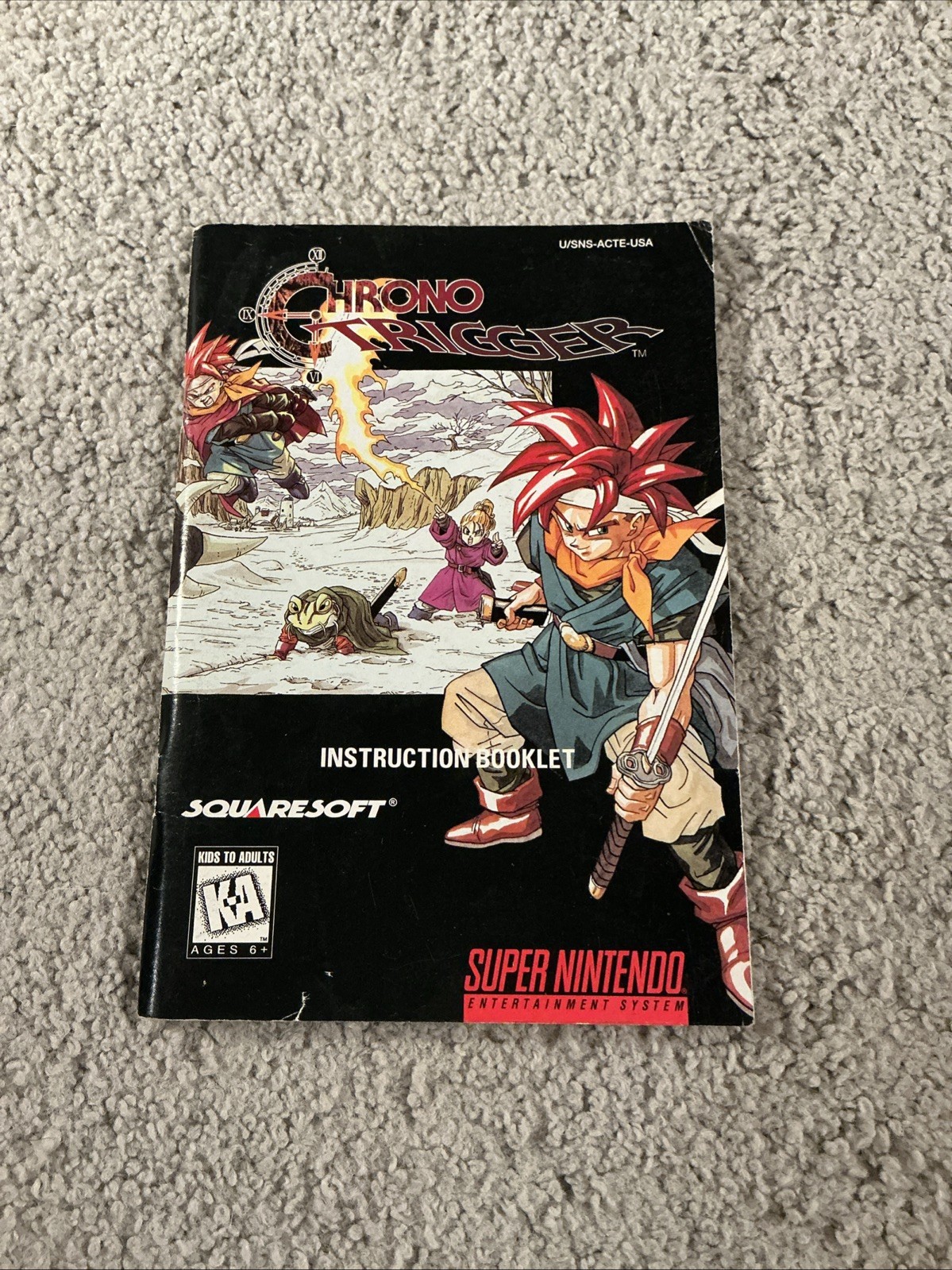 Chrono Trigger SNES Super Nintendo Authentic Video Game CIB – No Orange Poster