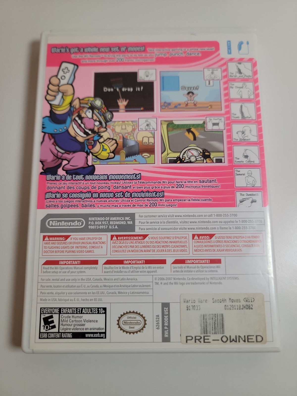 WarioWare Smooth Moves Nintendo Wii Complete English