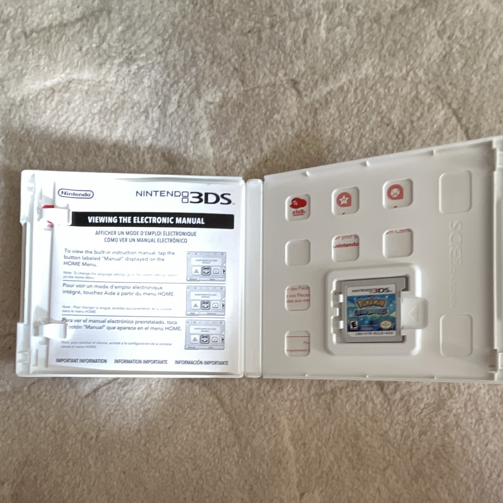 Nintendo Pokémon Alpha Sapphire Nintendo 3DS E 2014 RPG NTSC-U/C Manual