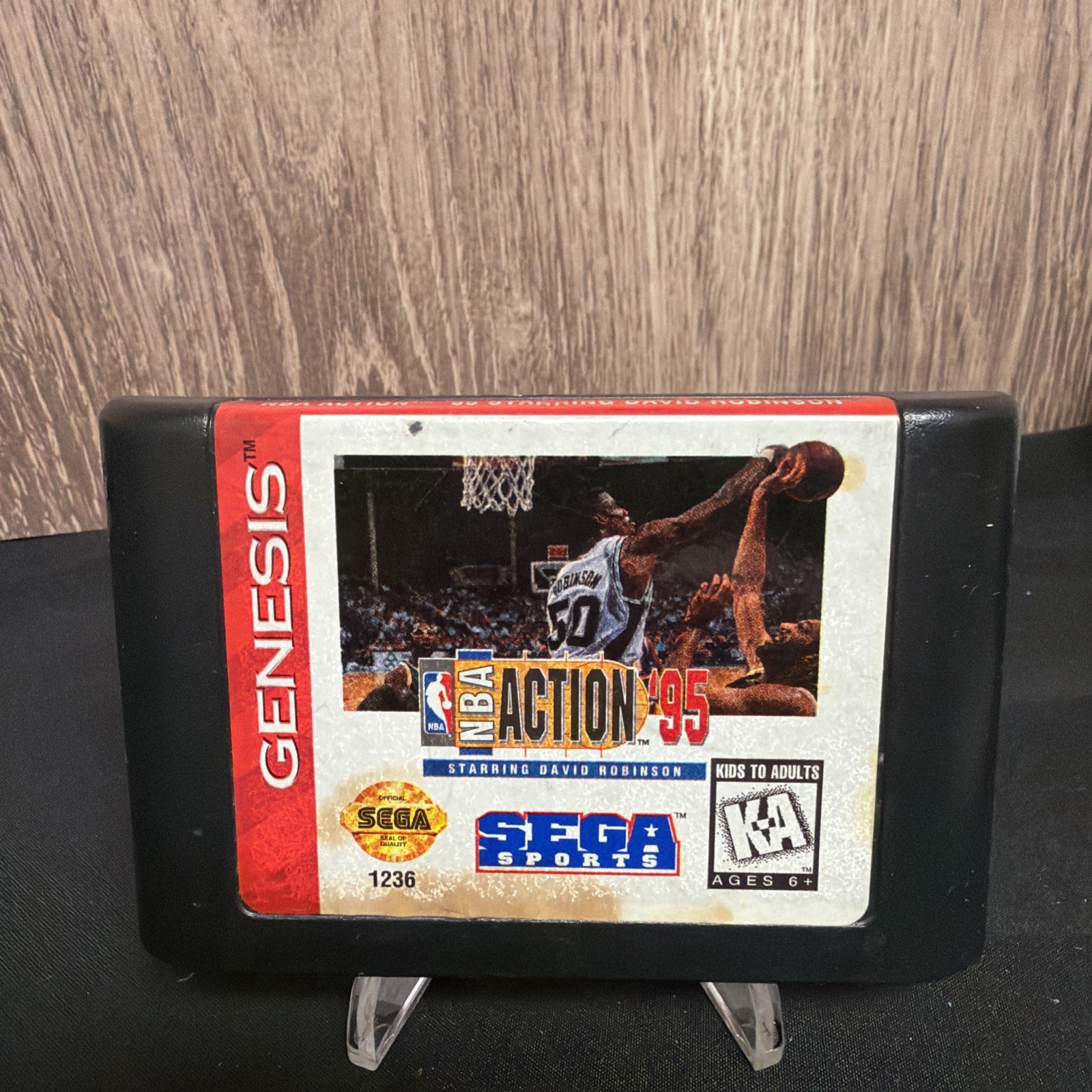 NBA Action ’95 Starring David Robinson (Sega Genesis, 1995) Game Only –