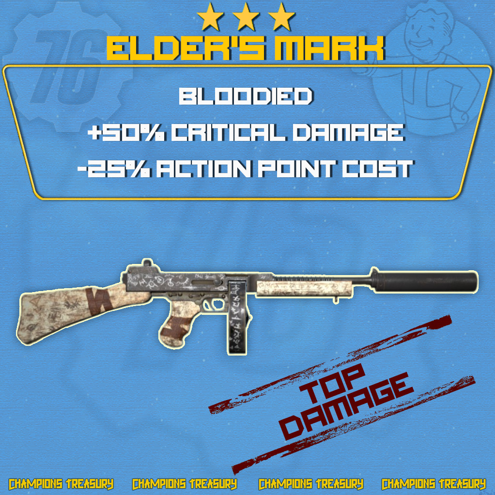 FALLOUT 76 PC ELDER’S MARK BLOODIED VITAL VATS OPTIMIZED +PIN-POINTER’S MOD