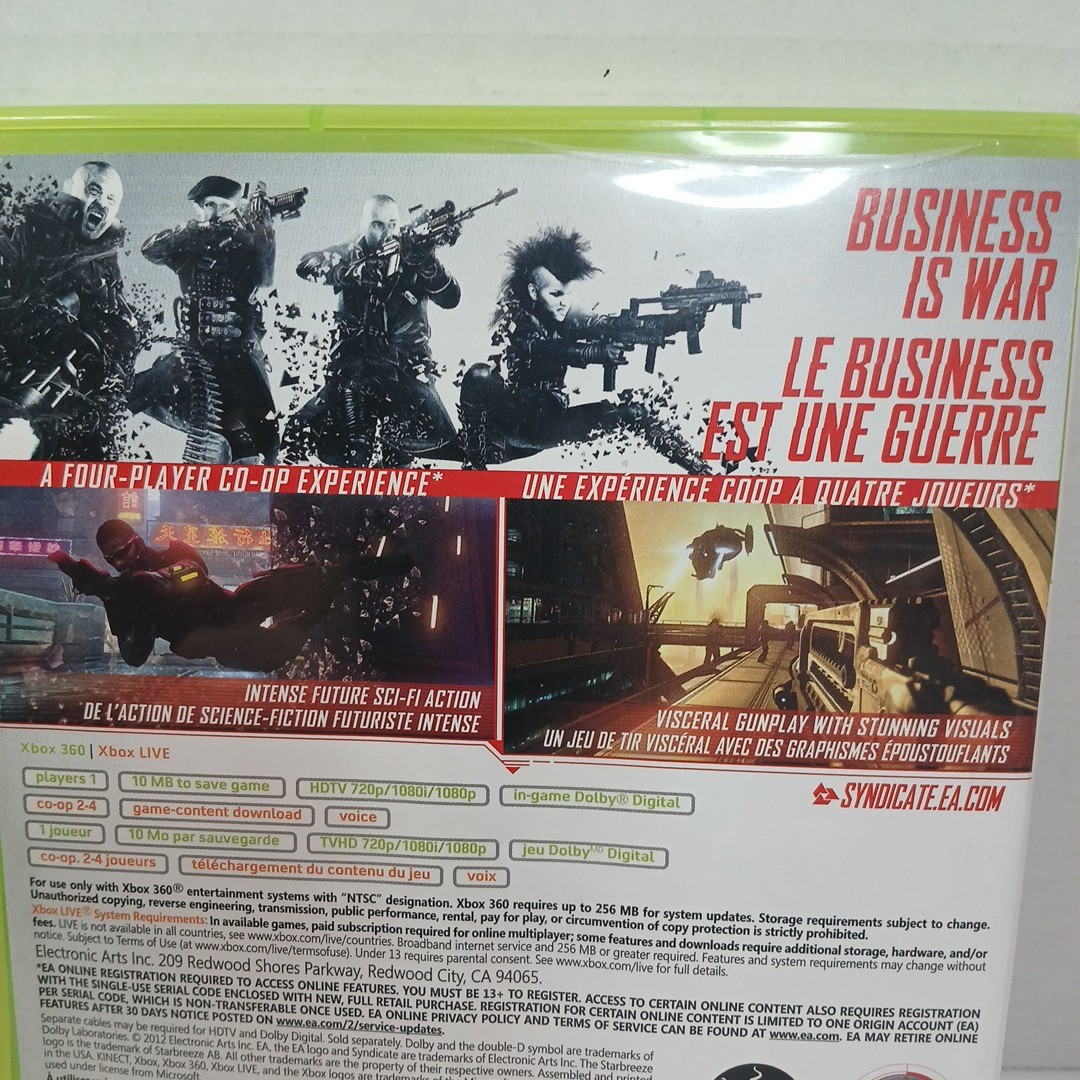 Syndicate (Microsoft Xbox 360, 2012) CIB