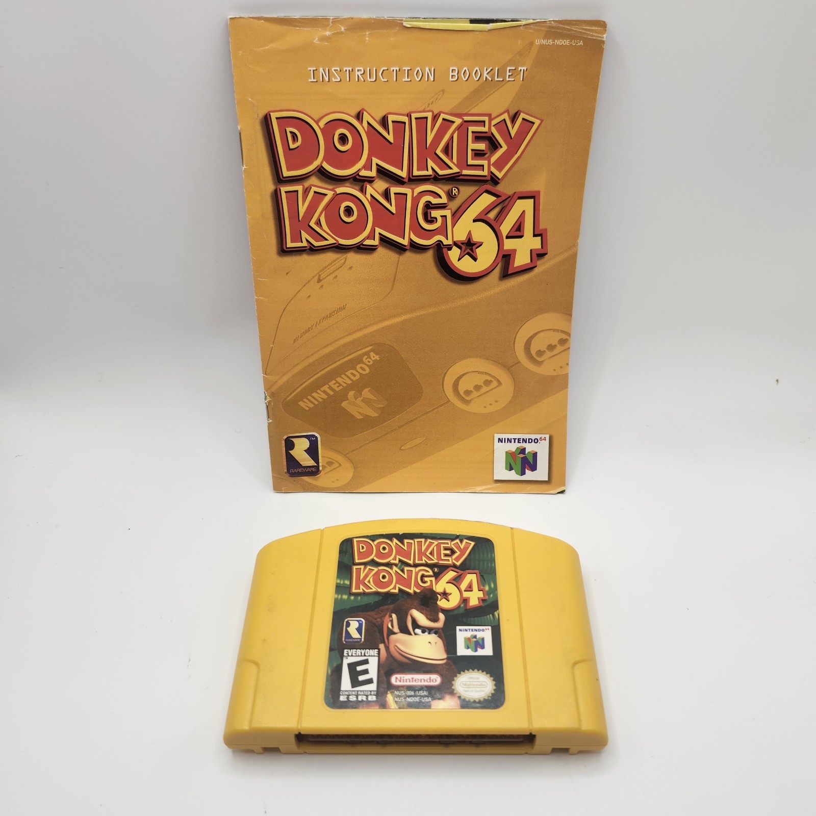 Donkey Kong 64 N64 NUS-006 (Nintendo 64, 1997) Game Cartridge and Manual TESTED