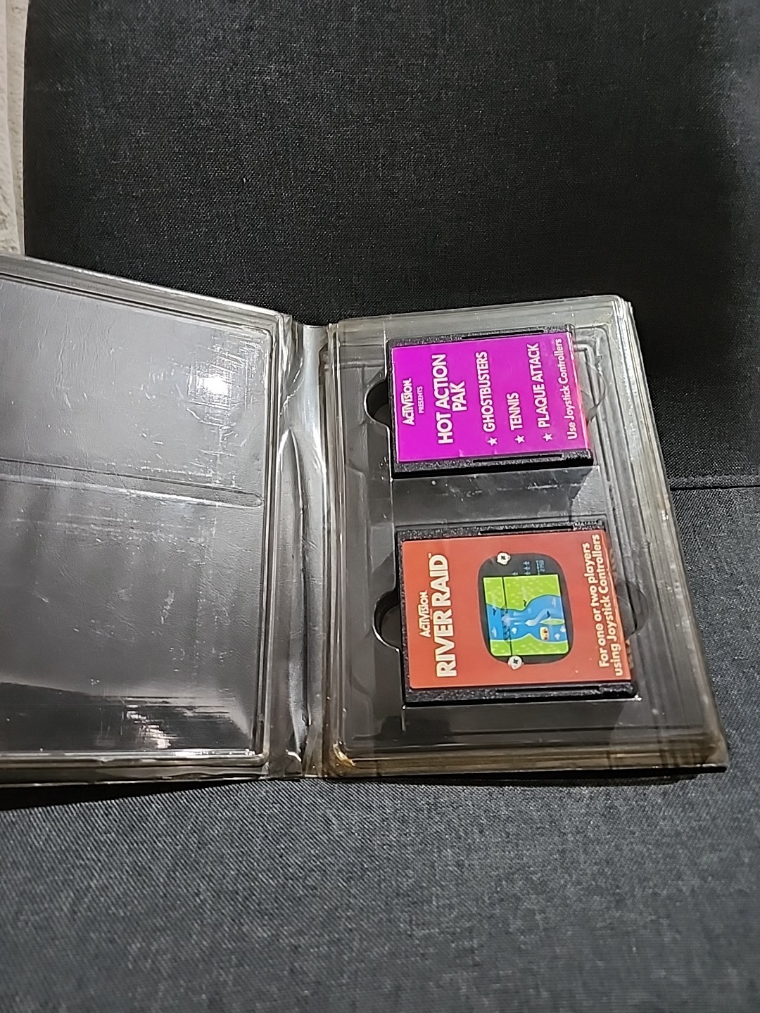 Hot Action Pak Atari 2600 Game. 2 Game Cartridges with Box Used Untested