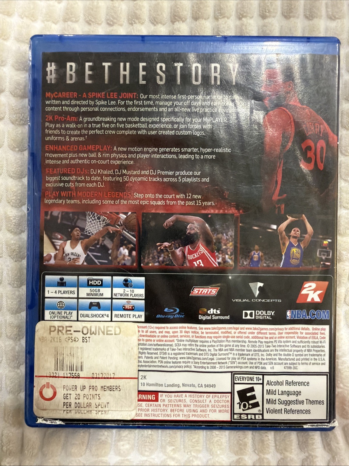 Used NBA 2K16 Basketball – Sony Playstation 4
