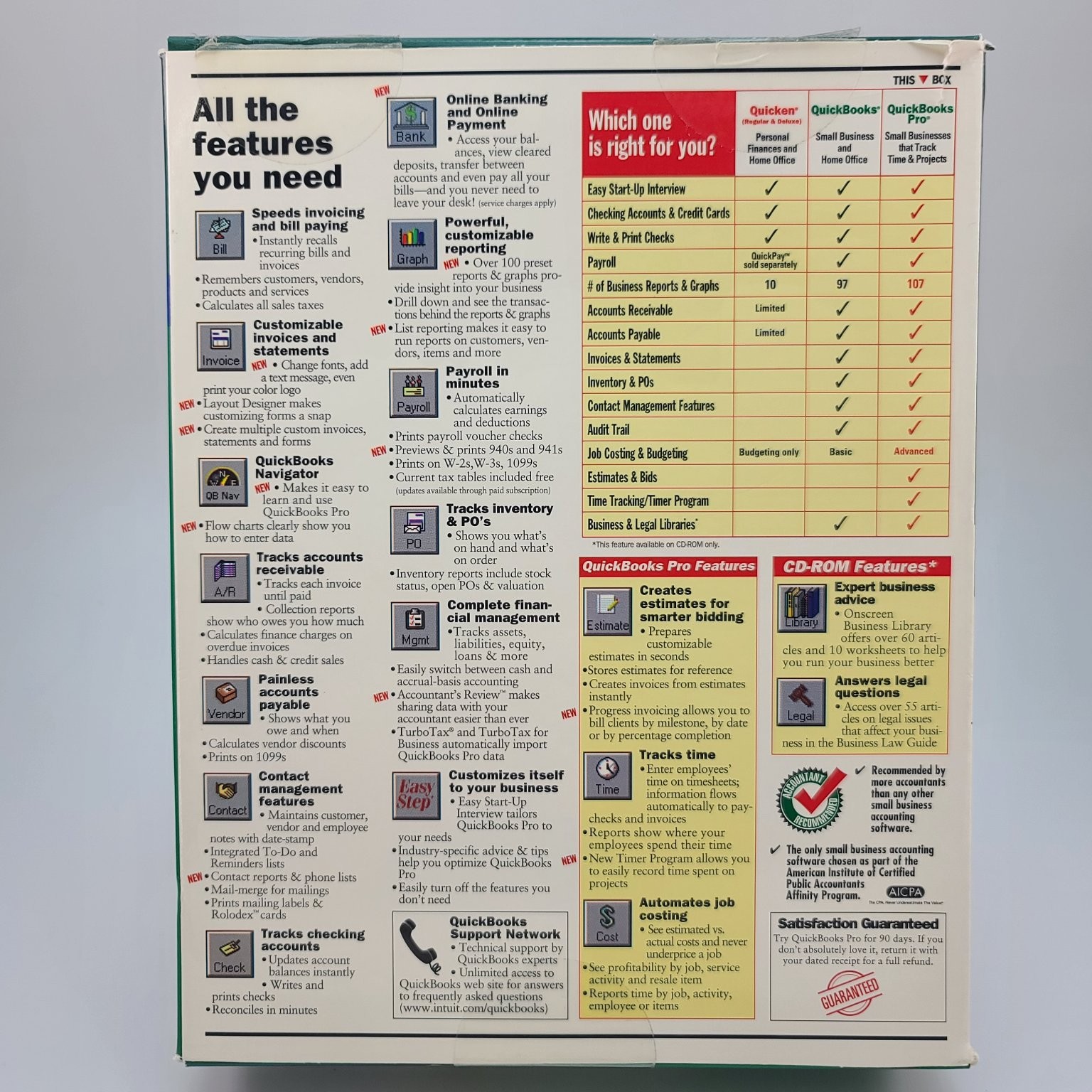 QuickBooks Pro Version 5.0 1997 Windows Accounting Business Financial Software