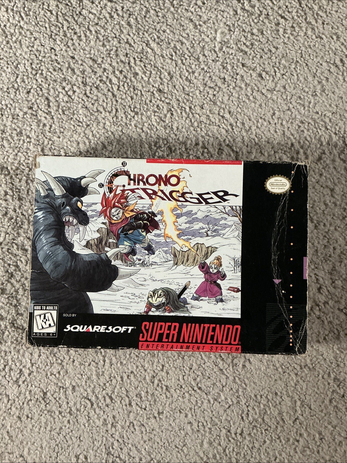 Chrono Trigger SNES Super Nintendo Authentic Video Game CIB – No Orange Poster