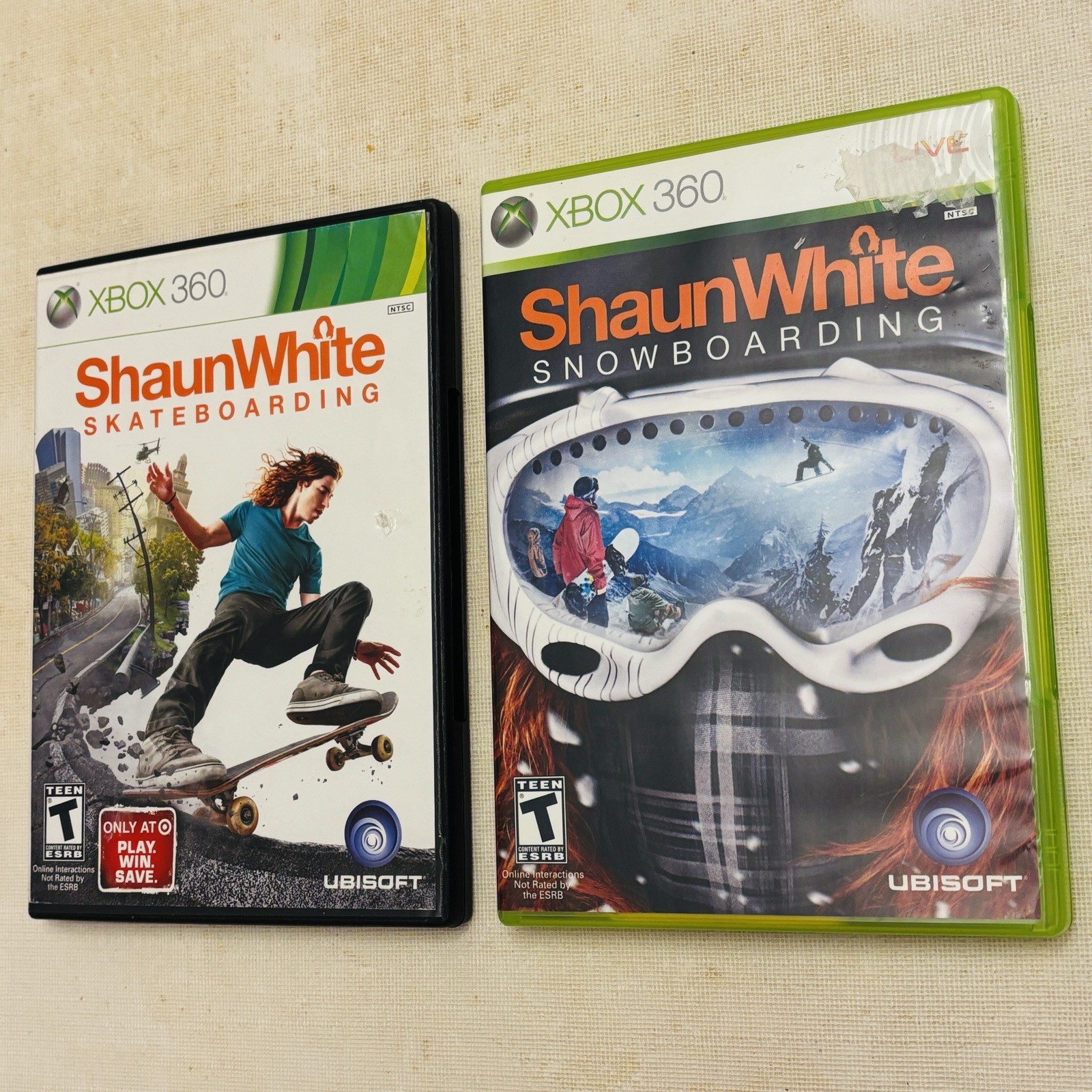 Shaun White 2 Xbox 360 Game Lot 2 Snowboarding and Skateboarding Tested Working!