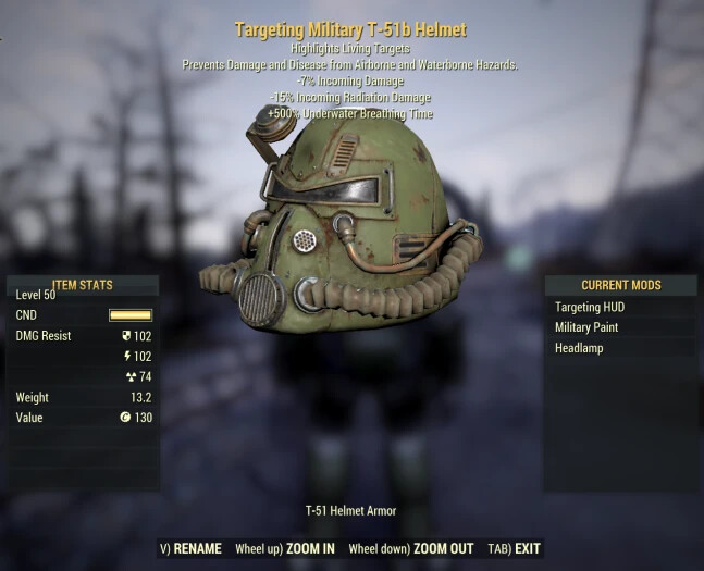 ⭐️⭐️⭐️ (PC) (Perfect set) Vanguard T-51 Military Painted WWR 6/6 Full Set + Helm