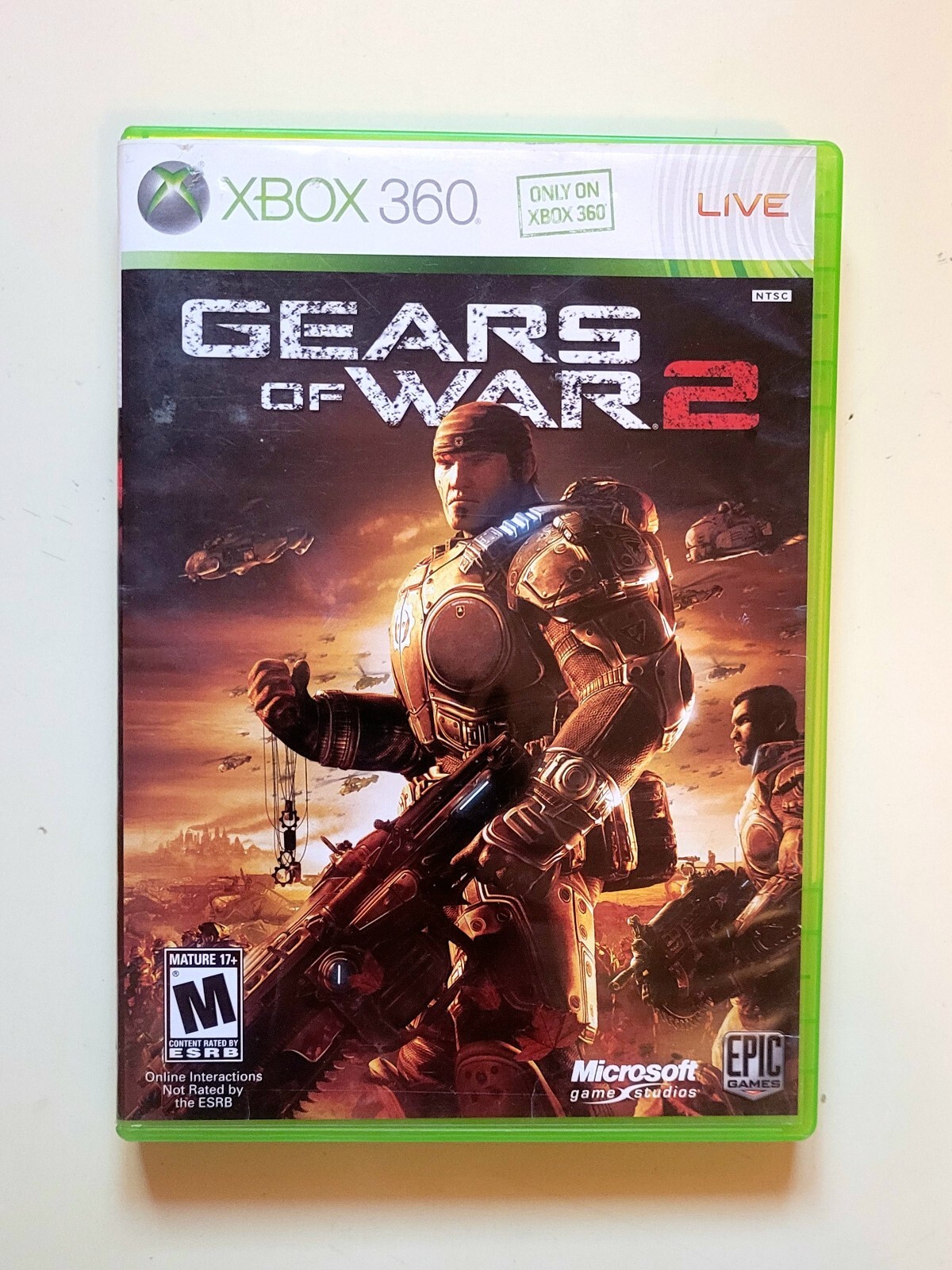 XBox 360 Live Gears of War 2 M Mature 17+ 2008 Sci Fi War Shooter Free Shipping