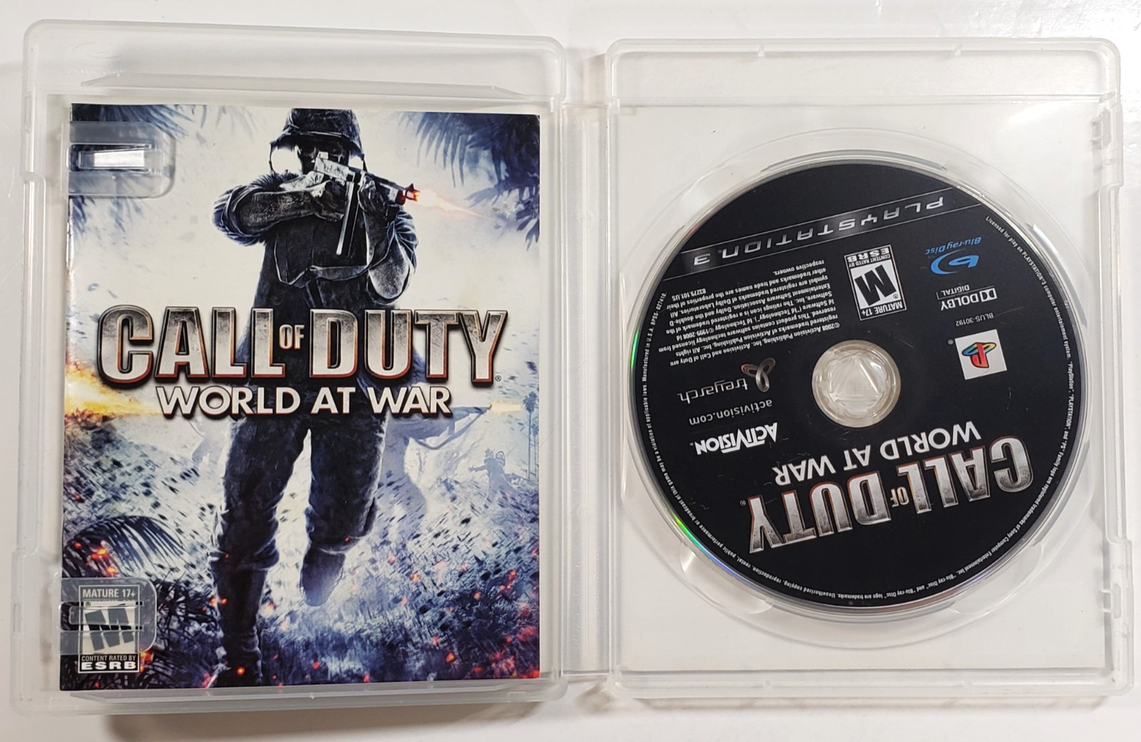 Call of Duty: World at War (Sony PlayStation 3, 2008) PS3 CIB Complete Manual