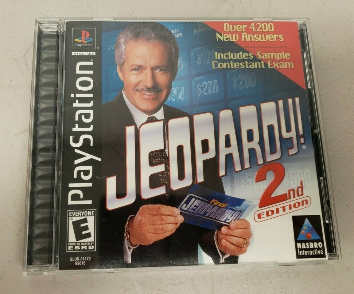 Jeopardy 2nd Edition Hasbro Interactive Sony Playstation 1 PS1 Complete Tested