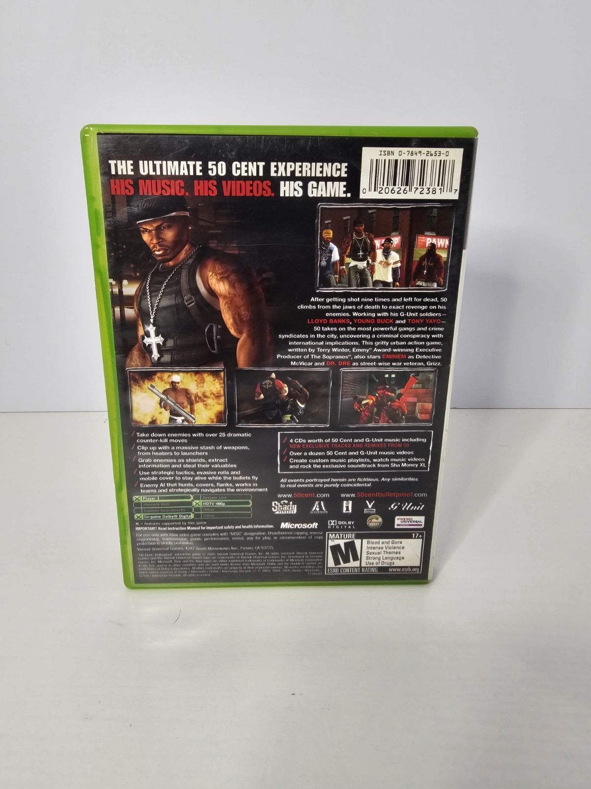 Bulletproof 50 Cent Microsoft Xbox 2005 Complete, Tested Cib **read**