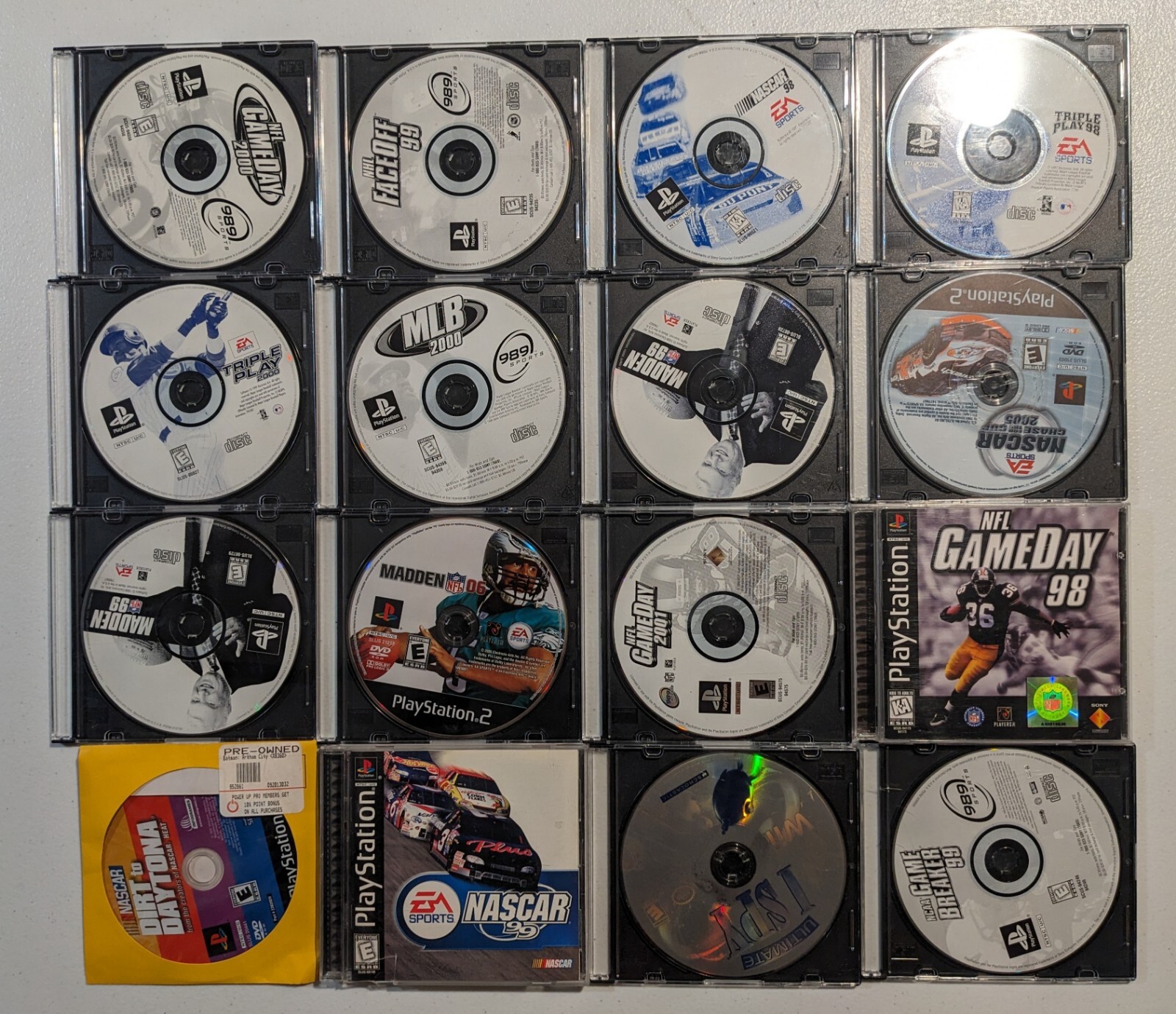 Playstation 1 Playstation 2 Nintendo Wii Video Game Lot 16 Disc Only