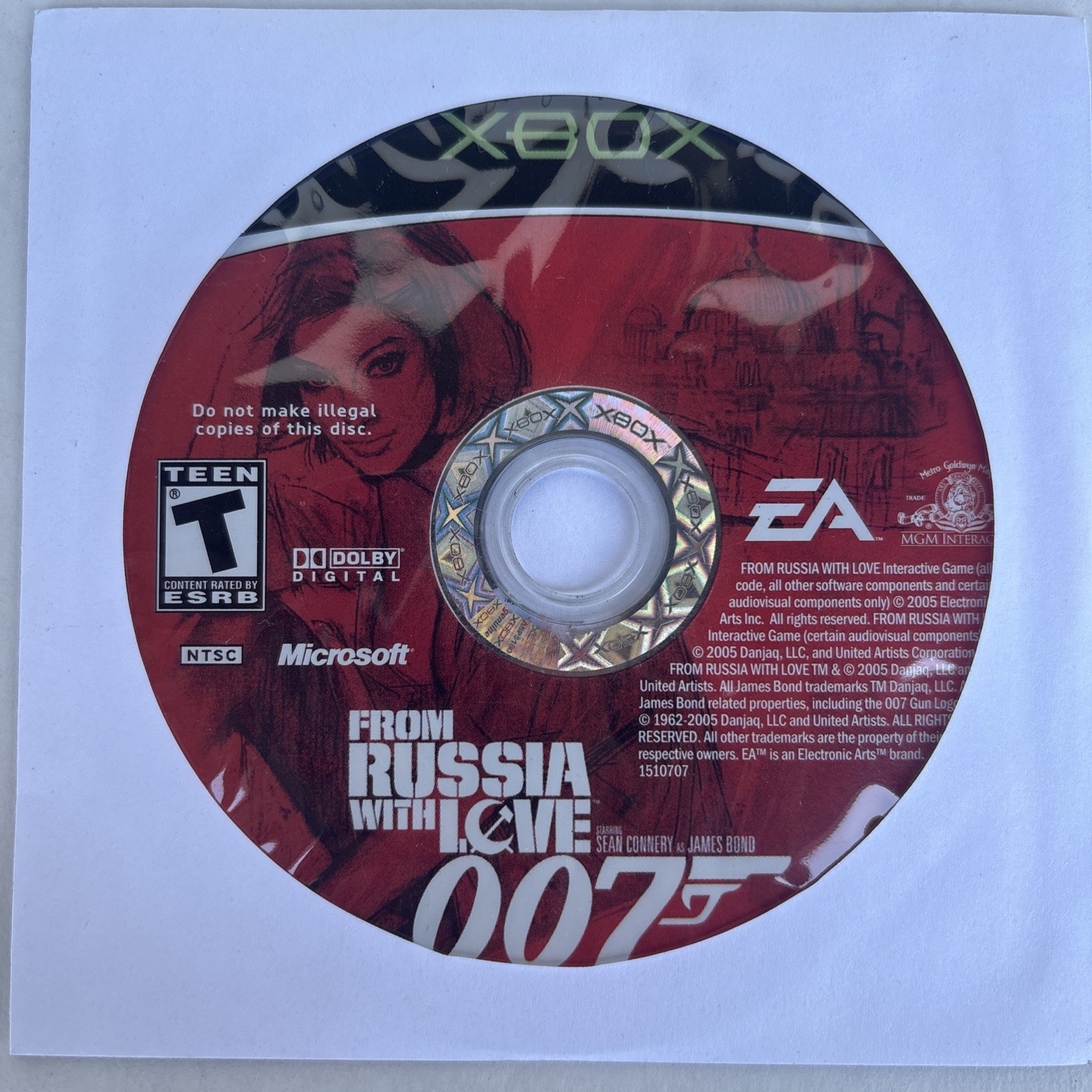 James Bond 007 From Russia With Love Xbox DISC ONLY NO TRACKING *Tested*