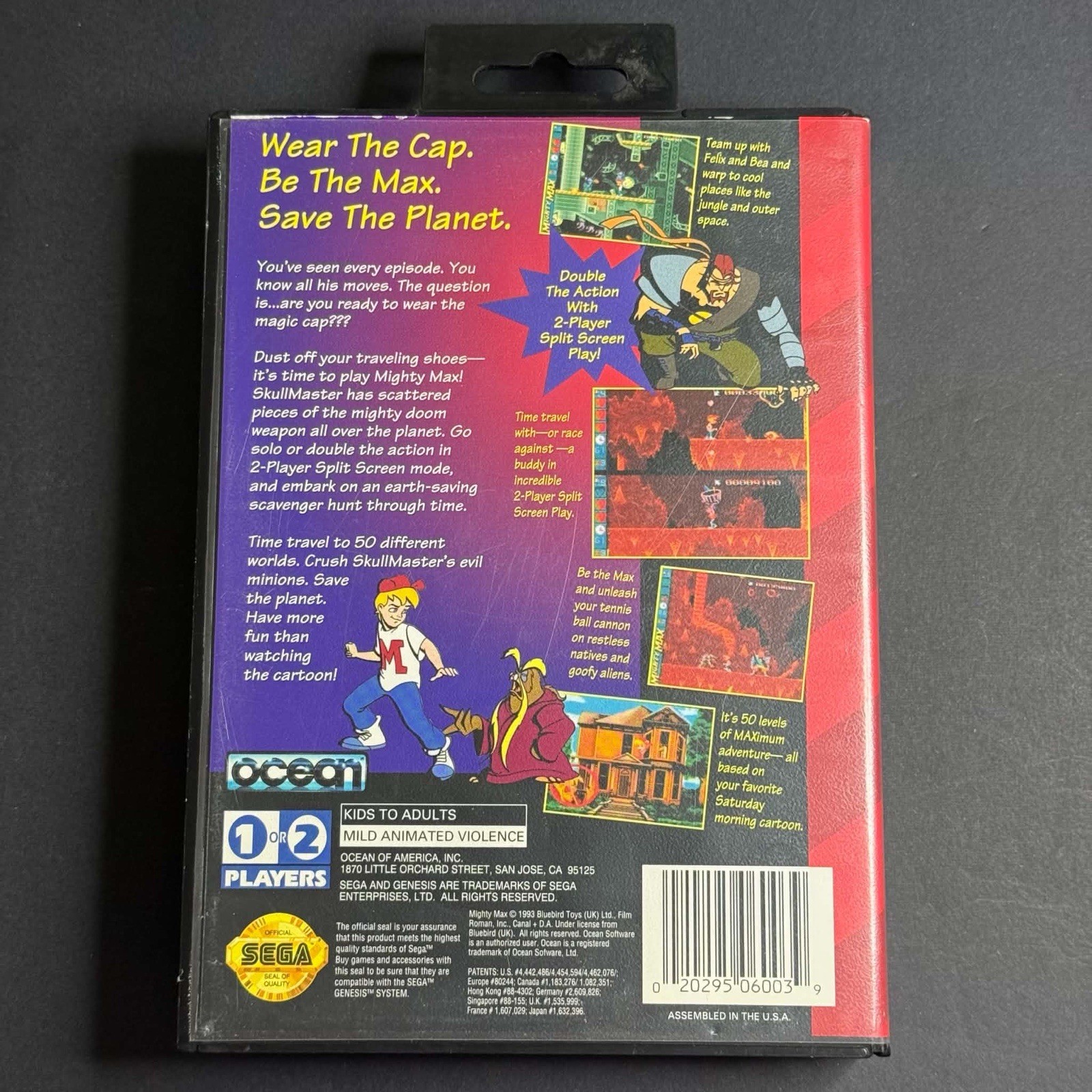 Ocean Mighty Max Action & Adventure (Sega Genesis, 1993) CIB Complete