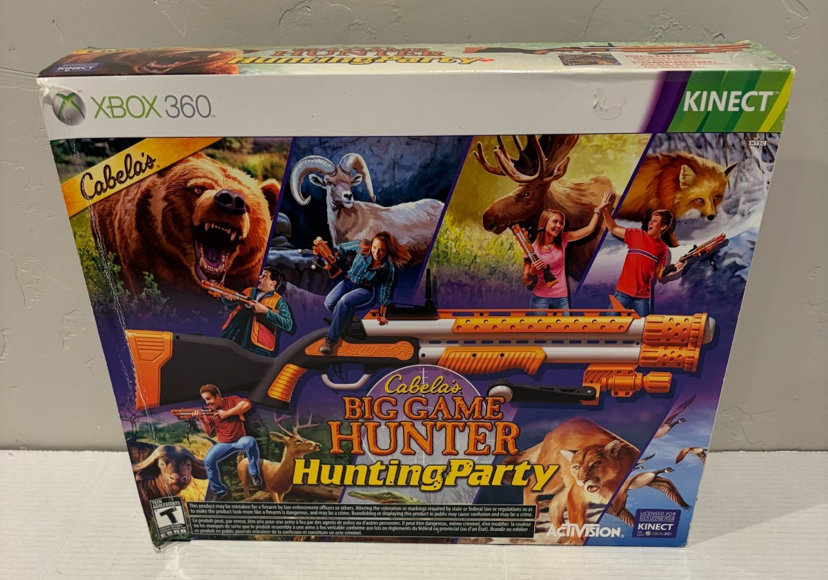 Cabela’s Big Game Hunter: Hunting Party New Sealed Bundle w/ Gun Xbox 360 Kinect
