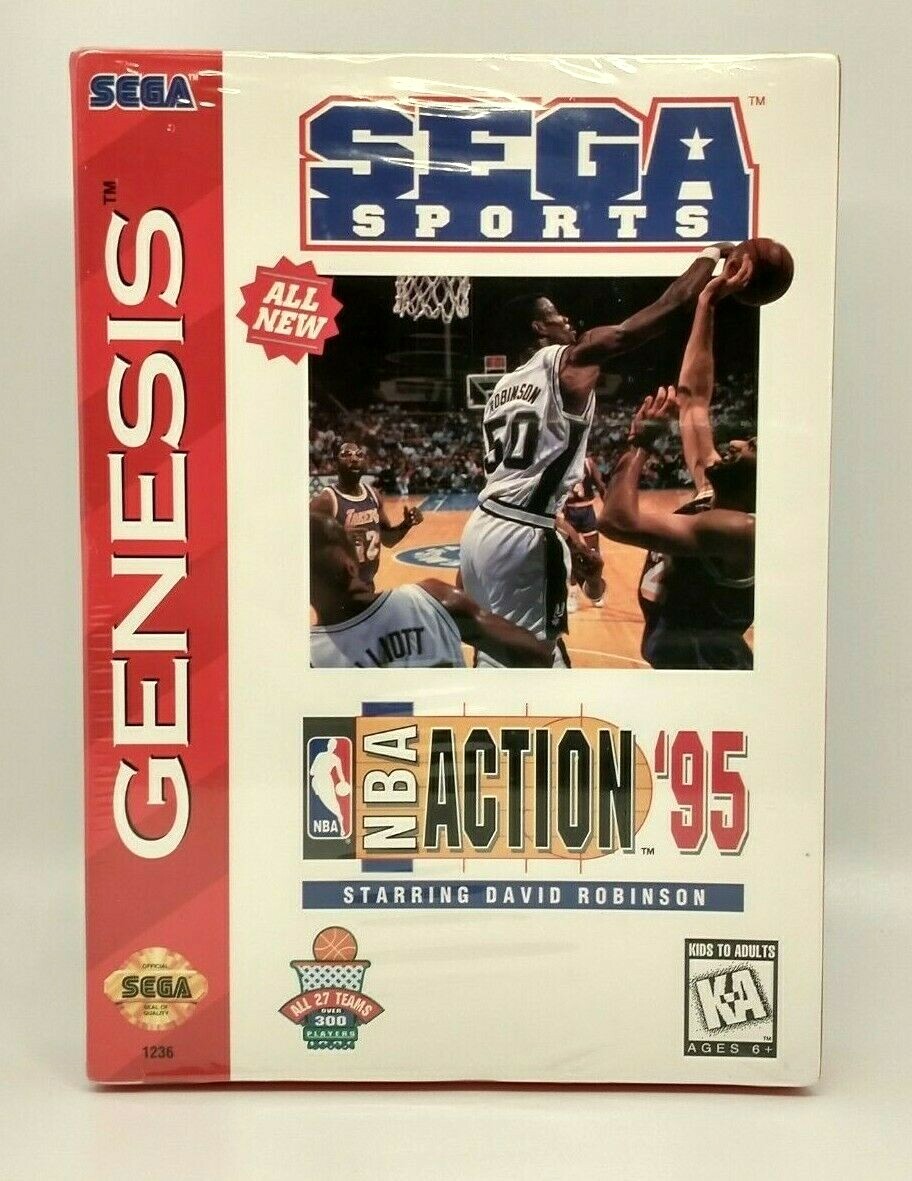 NBA Action ’95 (Sega Genesis 95 1995) Brand New, Factory Sealed NM