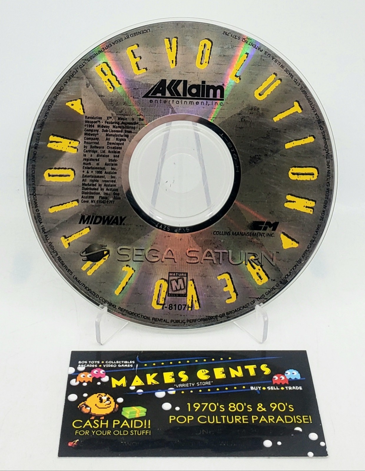 Revolution X (Acclaim, Middway Sega Saturn, 1997) Game Disc Only