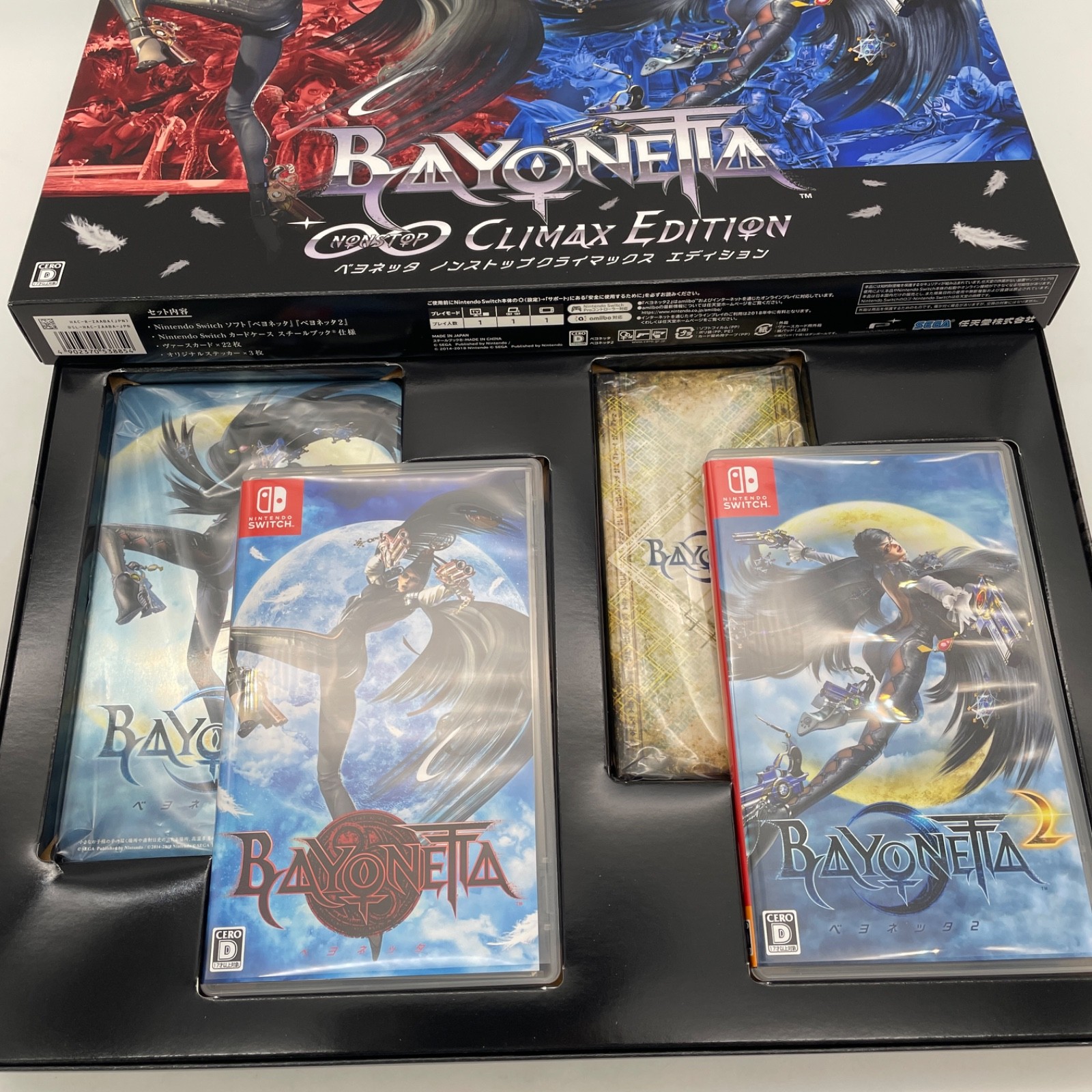 Nintendo Switch Bayonetta Climax Edition w/Steel book Original sticker