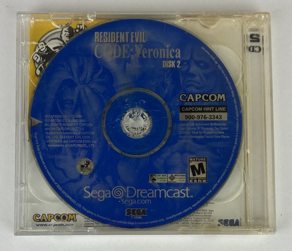 Resident Evil Code Veronica Sega Dreamcast 2000 With Manual Tested Working Read