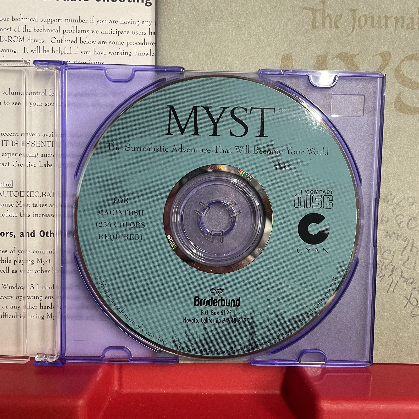 Myst Windows PC With Manual And Used Journal Windows 95 Vintage 1994