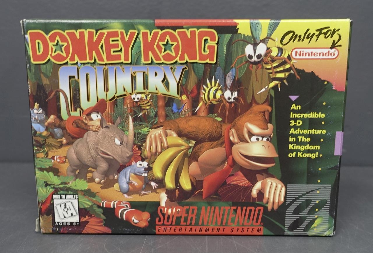 Super Nintendo SNES DONKEY KONG COUNTRY Video Game 1994