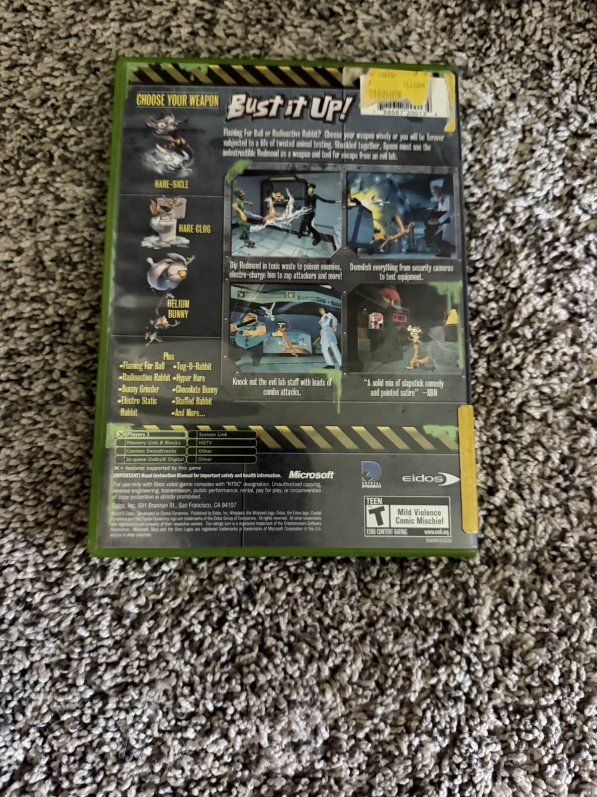 Whiplash (Microsoft Xbox, 2003) CIB Manual Included