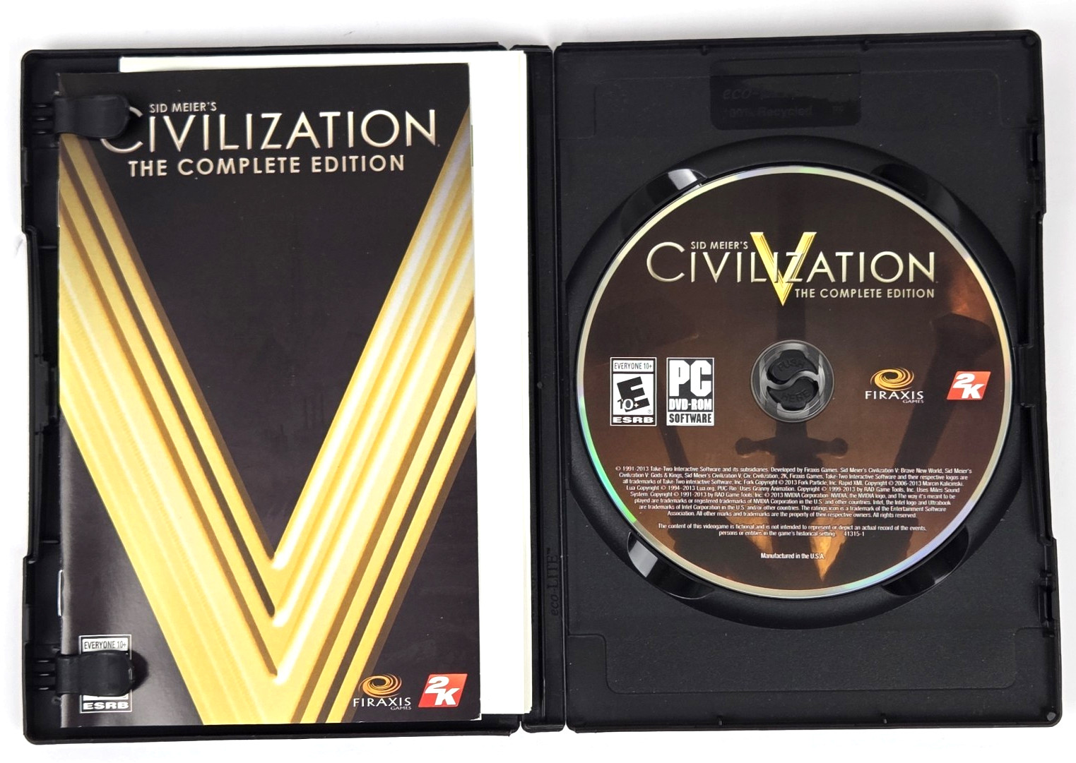 Sid Meier’s Civilization V: The Complete Edition (PC, 2014) CIB W/ CD Key